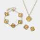 Golden Clover Jewelry Set – Ketting, Armband & Oorbellen