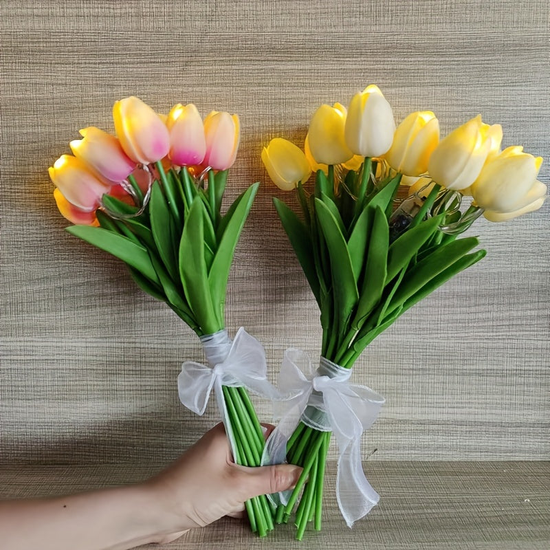 LumiBloom – 10x Tulp LED Tafellampen Boeket