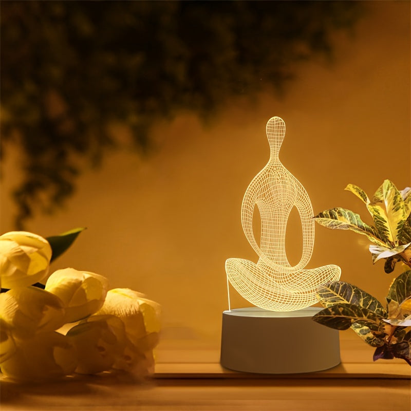 ZenLight - Modern 3D Yoga Nachtlamp