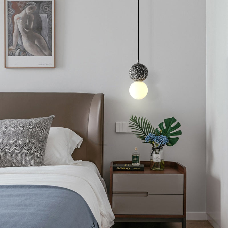 Aurora Glow - Luxe LED Hanglamp in Zwart/Wit