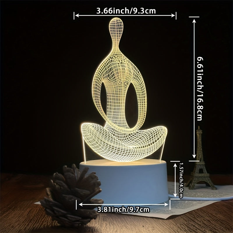 ZenLight - Modern 3D Yoga Nachtlamp