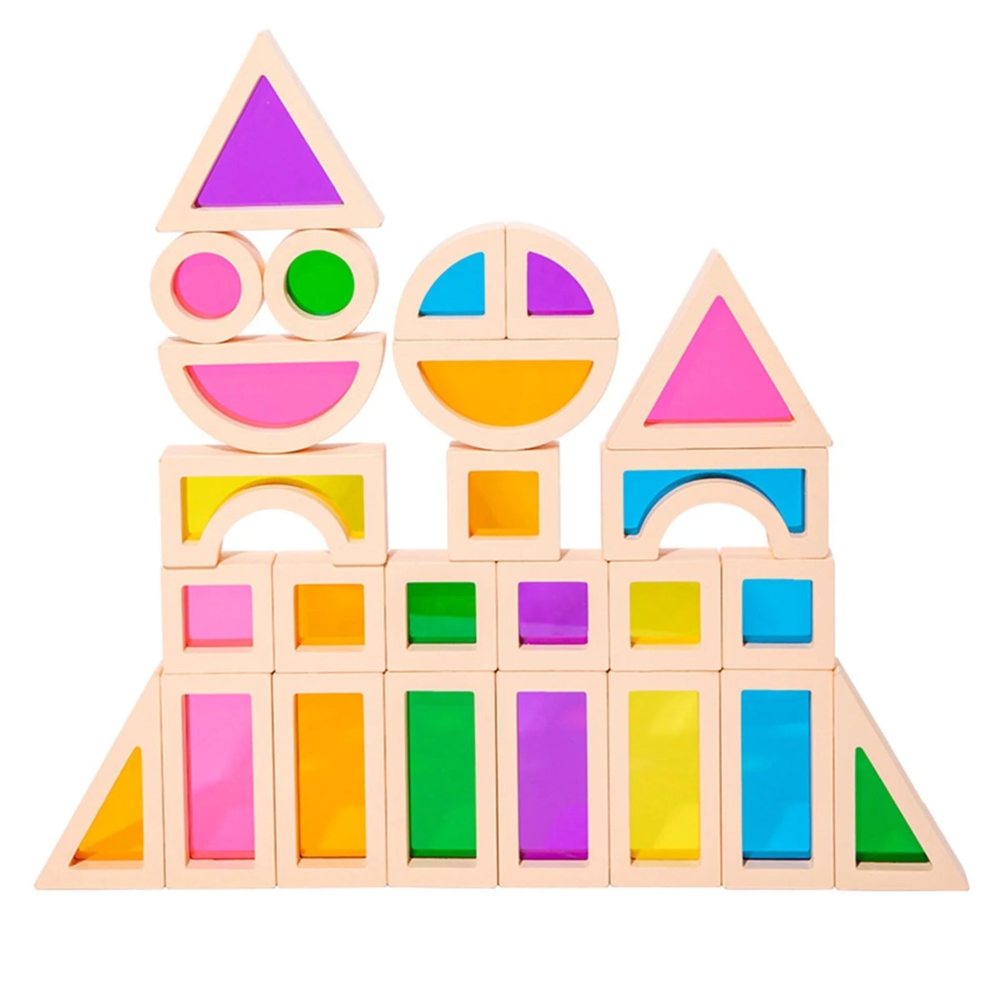 CreativeBlocks – Kleurrijke Houten Speelstenen voor Kinderen