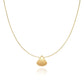 Elegante Lila Bloemenketting met Gouden Sint-Jakobsschelp