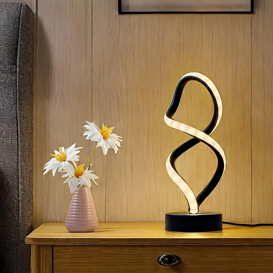 SpiraLux - Elegante Spiral Tafellamp met Kleurkeuze