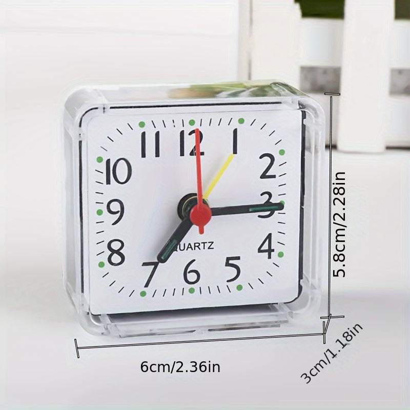 TimeSquare – Minimalistische Witte Wekker voor Bureau & Slaapkamer