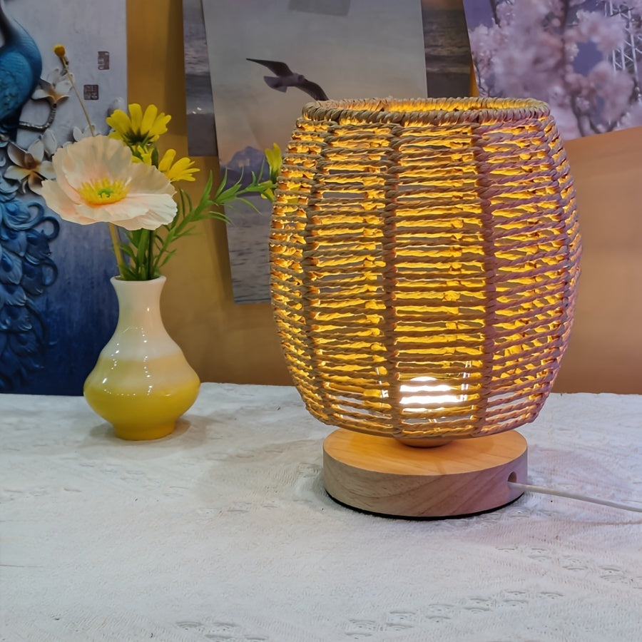 EcoLoom Table Lamp – Handgemaakt Hout met LED
