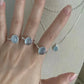 Elegant Nerida Silver Ring with Aquamarine Gemstone