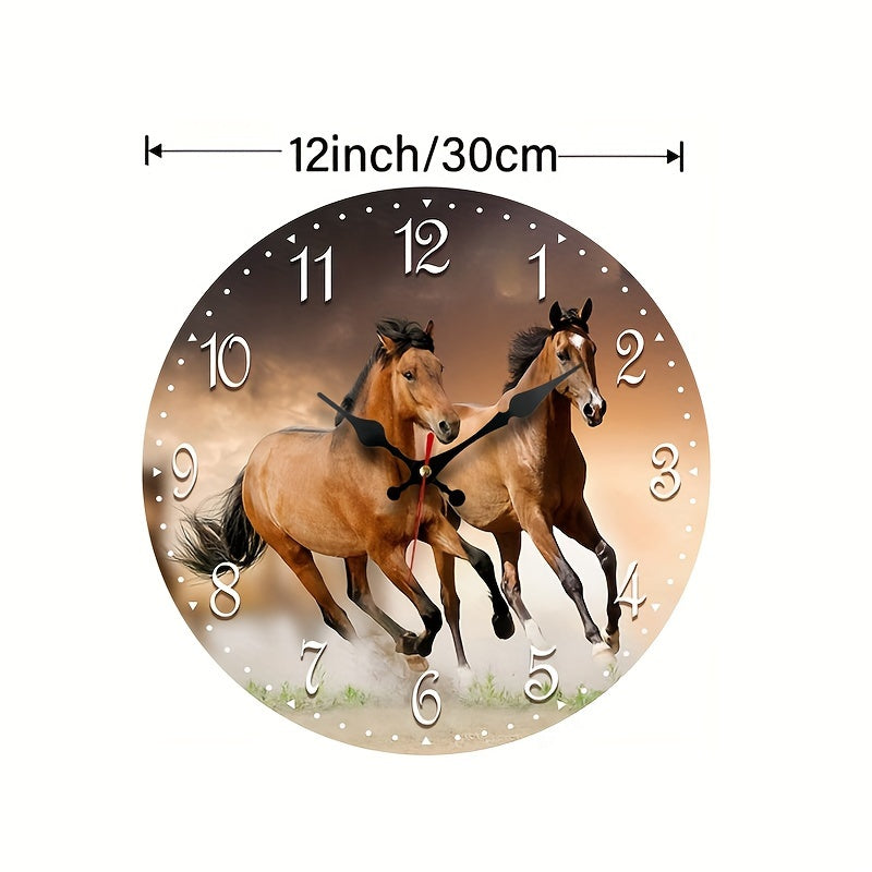 GallopTime Clock – Elegant Paardenraces Wandklok