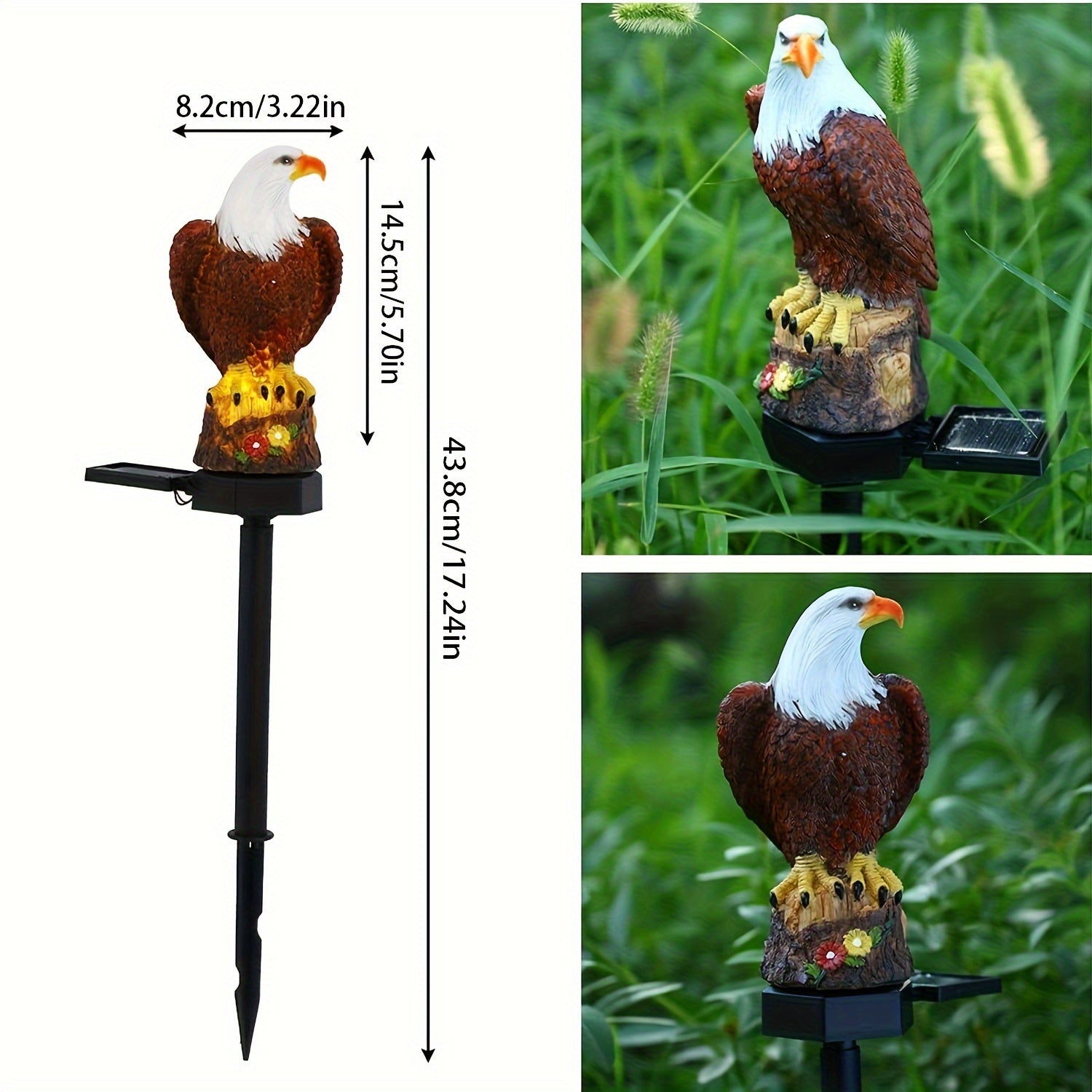 SolarGlow Eagle - Stijlvolle Zonnelamp voor Tuinverlichting
