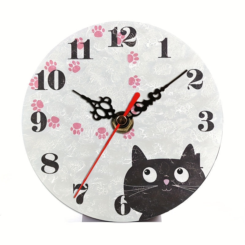 PurrTime Clock – Stijlvolle Stille Kat voor Muur