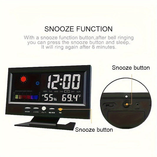 SilentTime Clock – Stijlvolle Digitale Weerstand en Klimaatmonitor