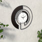 GeoClock - Elegante Zwarte Geometrische Muurklok