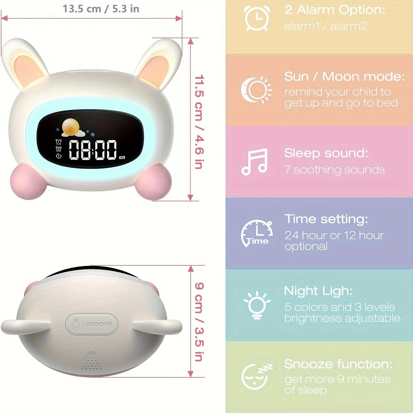 BunnyTime – Schattige Wekker met Licht en Muziek