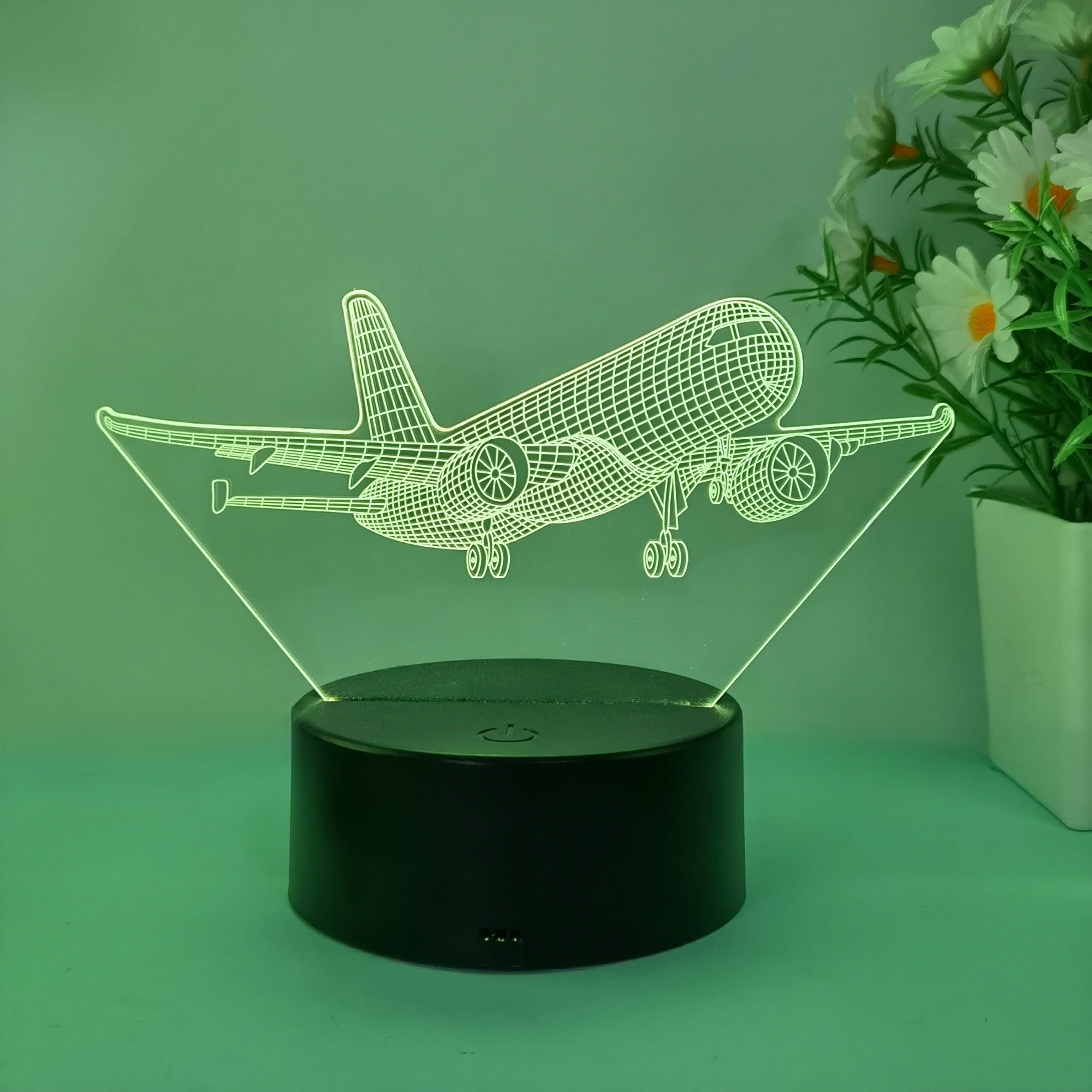 SkyGlow – 3D Vliegtuig LED Nachtlamp met USB