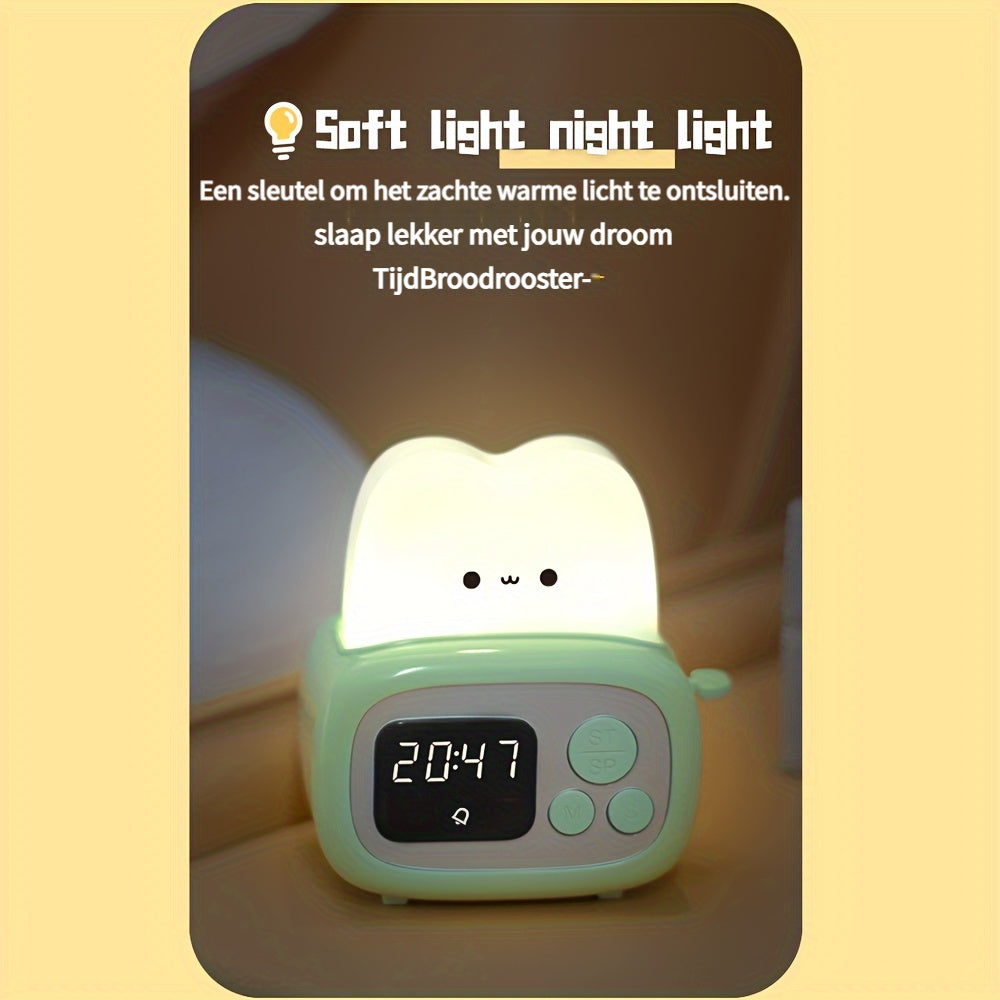 GlowBake Clock - Moderne LED Wekker met Oplaadbare USB