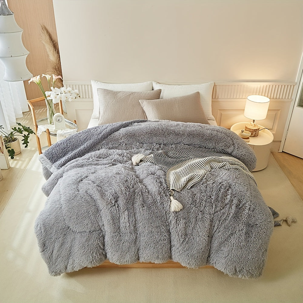 Luxe Dikke Lamsvel Deken voor Warmte en Elegantie