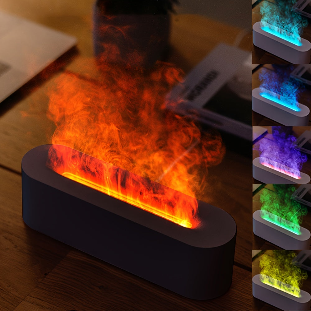 FlameGlow – USB Aromalamp met Kleurige Vlammen