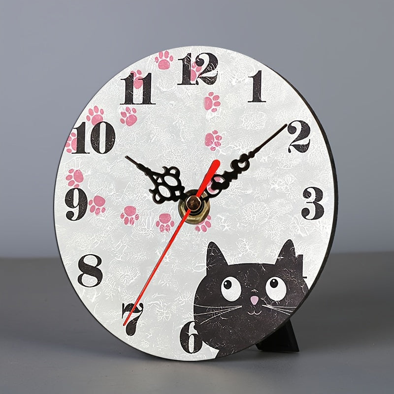 PurrTime Clock – Stijlvolle Stille Kat voor Muur