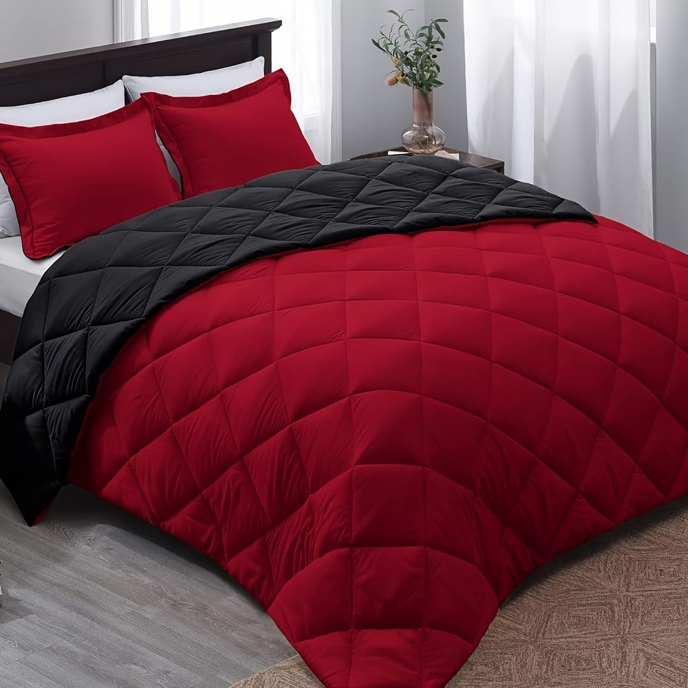 Luxe Seizoensdekbed met Omkeerbaar Design en Microvezelvulling