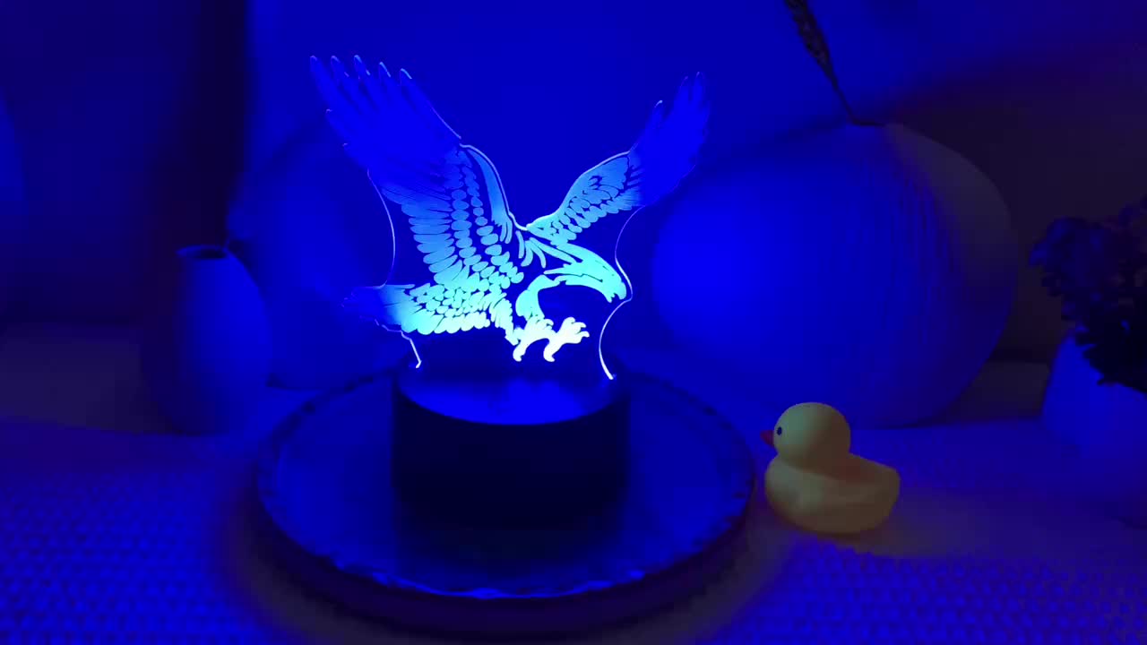 EagleLight – 3D LED Nachtlamp met Kleuren en Touch