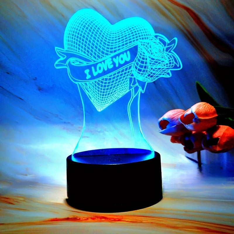 GlowCraft Lamp - 3D LED Illusie met Touch en 7 Kleuren