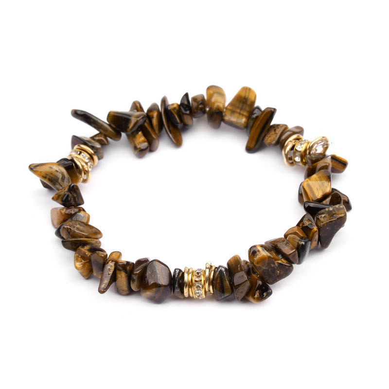 Elegante Celine Armband van Natuursteen en Kristallen Beads