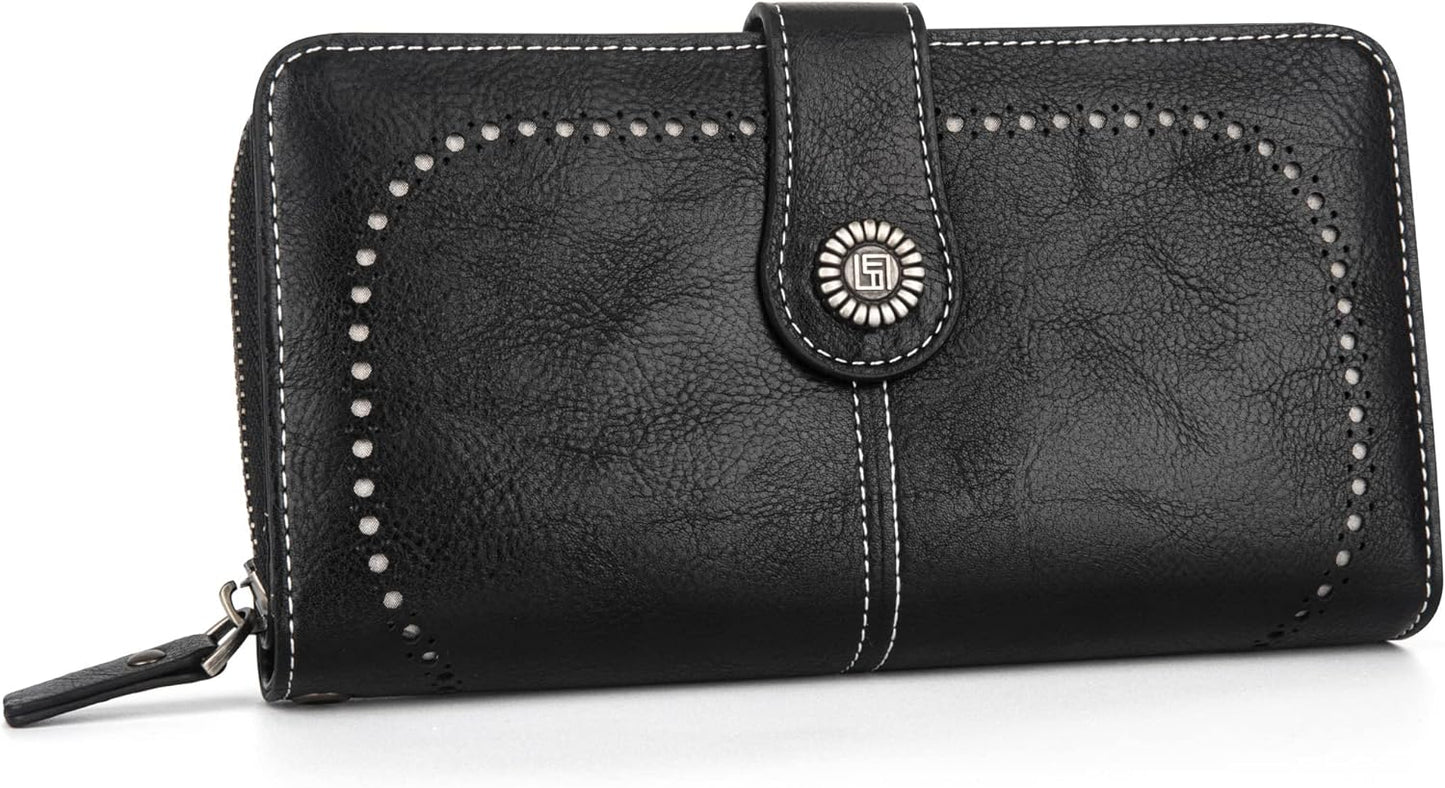 LeatherMax - Stijlvolle Leren Portemonnee met Polsband