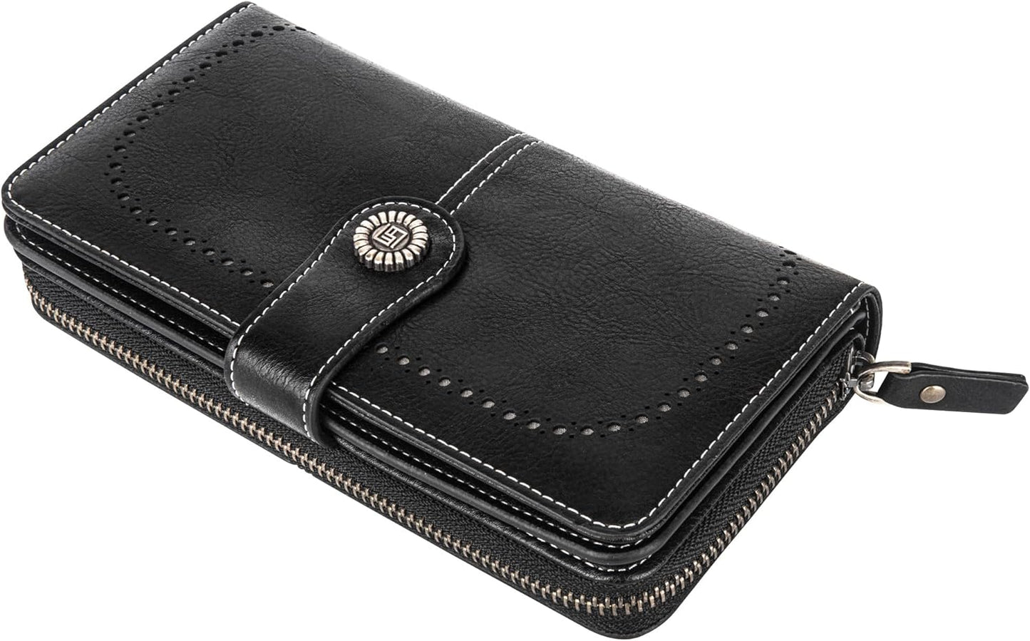 LeatherMax - Stijlvolle Leren Portemonnee met Polsband