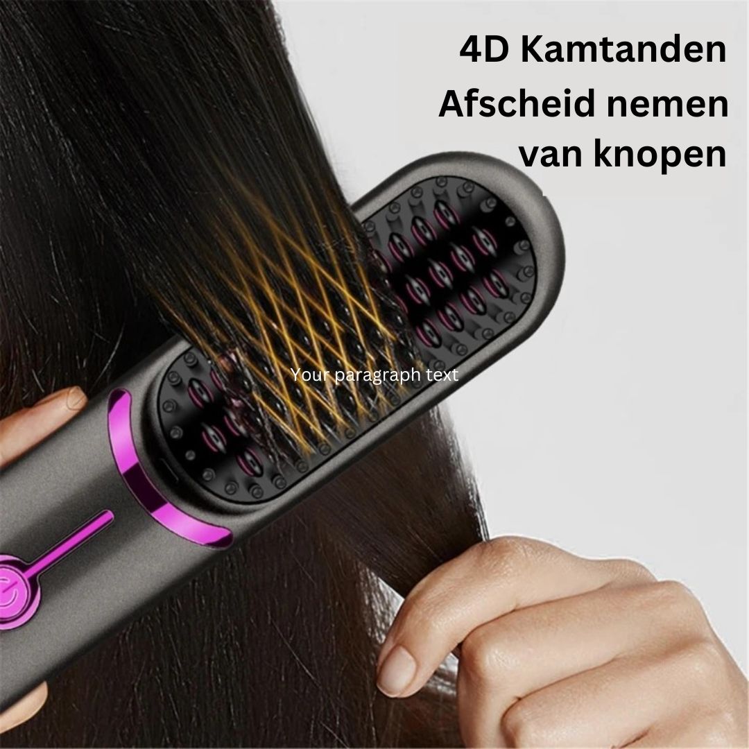 SleekStyle Brush - Professionele 3-in-1 Warmteborstel