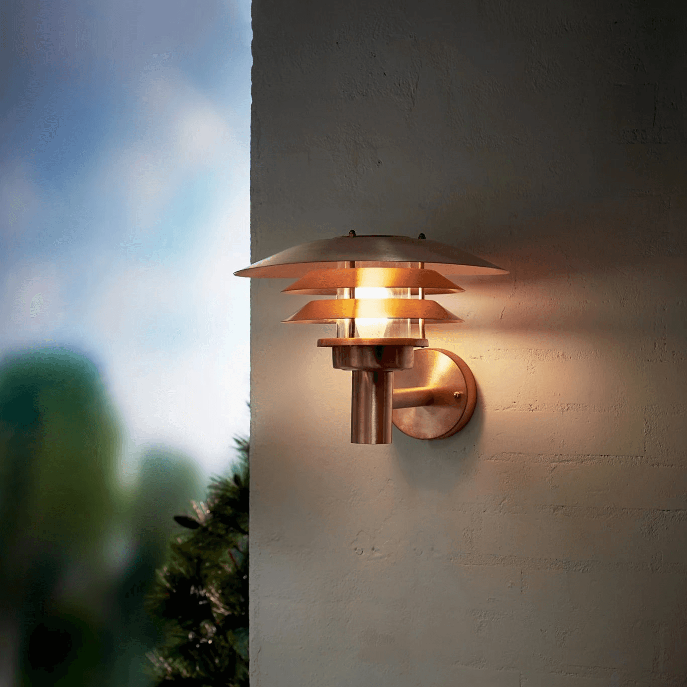 VenoLight Outdoor Lamp – Koper E27 Wandlamp met Glas