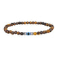 Zorgvuldig Gemaakte 4mm Natuurlijke Steen Armband met Boze Oog - Thor Edition voor Mannen