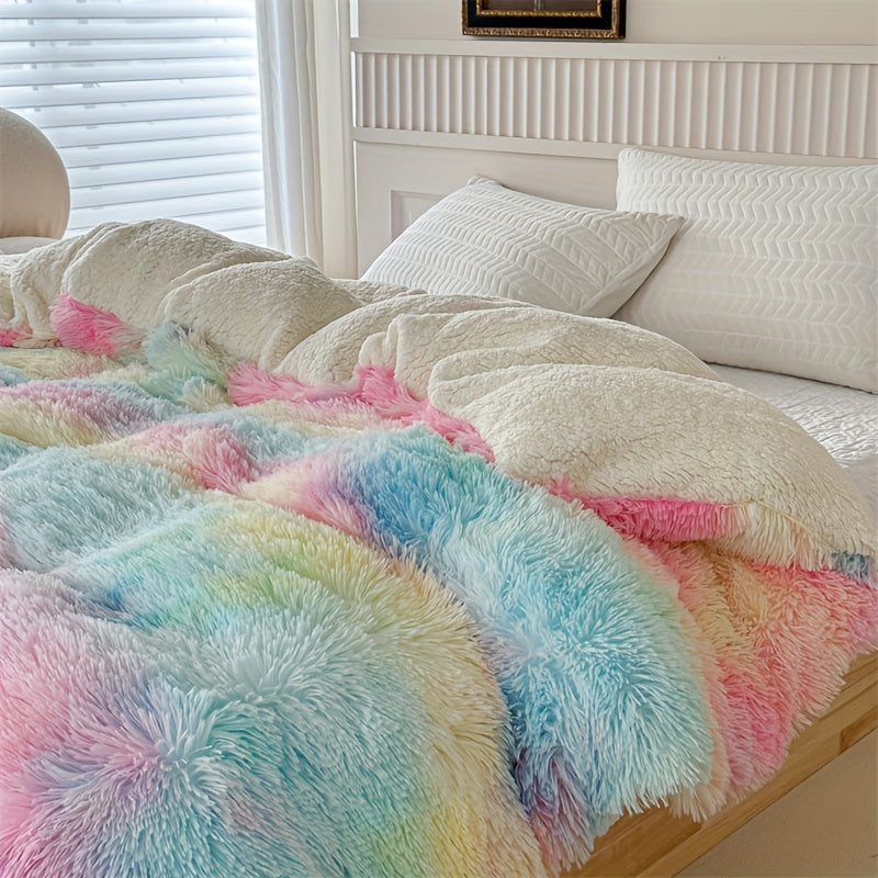 Luxe Dikke Lamsvel Deken voor Warmte en Elegantie