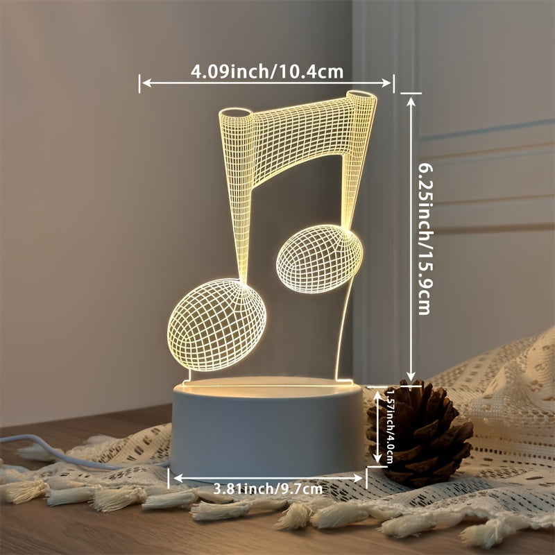 LumiNote - 3D LED Muzieknoot Nachtlamp