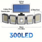 SolarGuard Pro – 5-Arm Zonne-LED Buitenlamp met Sensor
