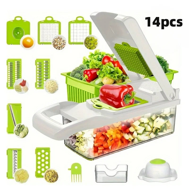 SliceMaster - 14-delige multifunctionele groentesnijder set