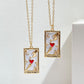 Elegante Amara Tarot Druppel Hanger Ketting met Zirkonia Vergulding