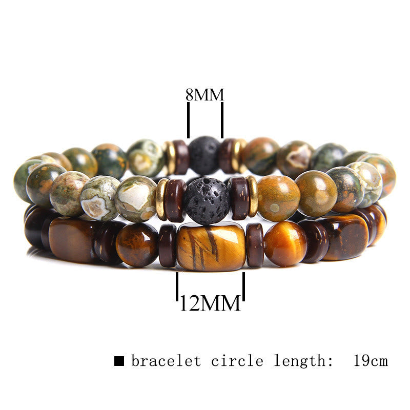 Stylish Afrikaans Turquoise & Tiger Eye Bracelet - Naya Collection