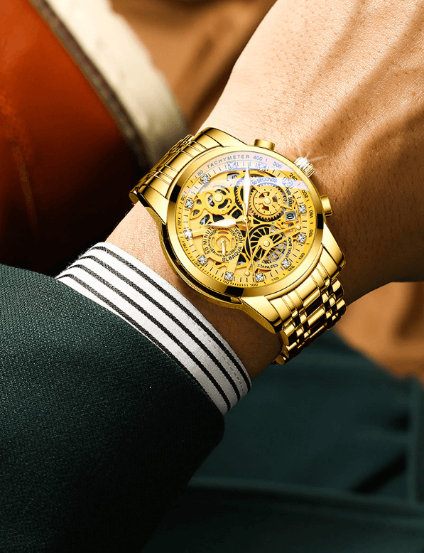 SkeletonWatch - Stijlvol Herenhorloge met Zwart Design