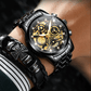 SkeletonWatch - Stijlvol Herenhorloge met Zwart Design