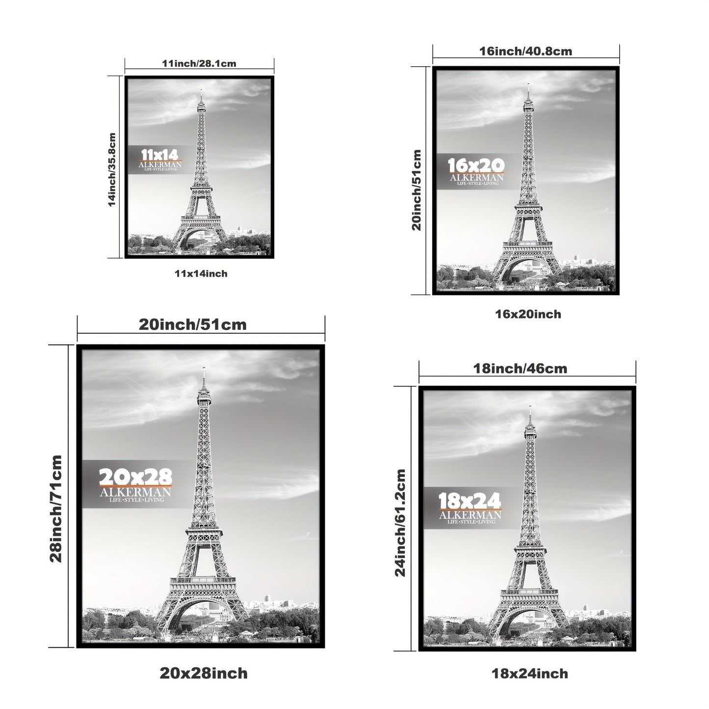 Timeless Frame - Elegante Zwarte Fotolijsten Set