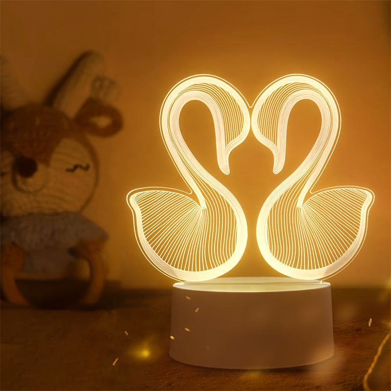 SwanLight – 3D LED Tafellamp met Modern Acryl