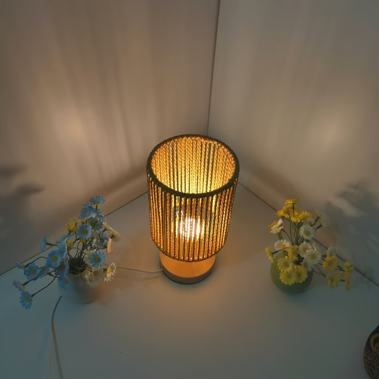 BarrelGlow Lamp - Houten Design met Stripes