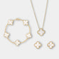 Golden Clover Jewelry Set – Ketting, Armband & Oorbellen