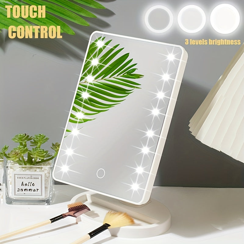 GlowPerfect - Draagbare Make-up Spiegel met 16 LED's
