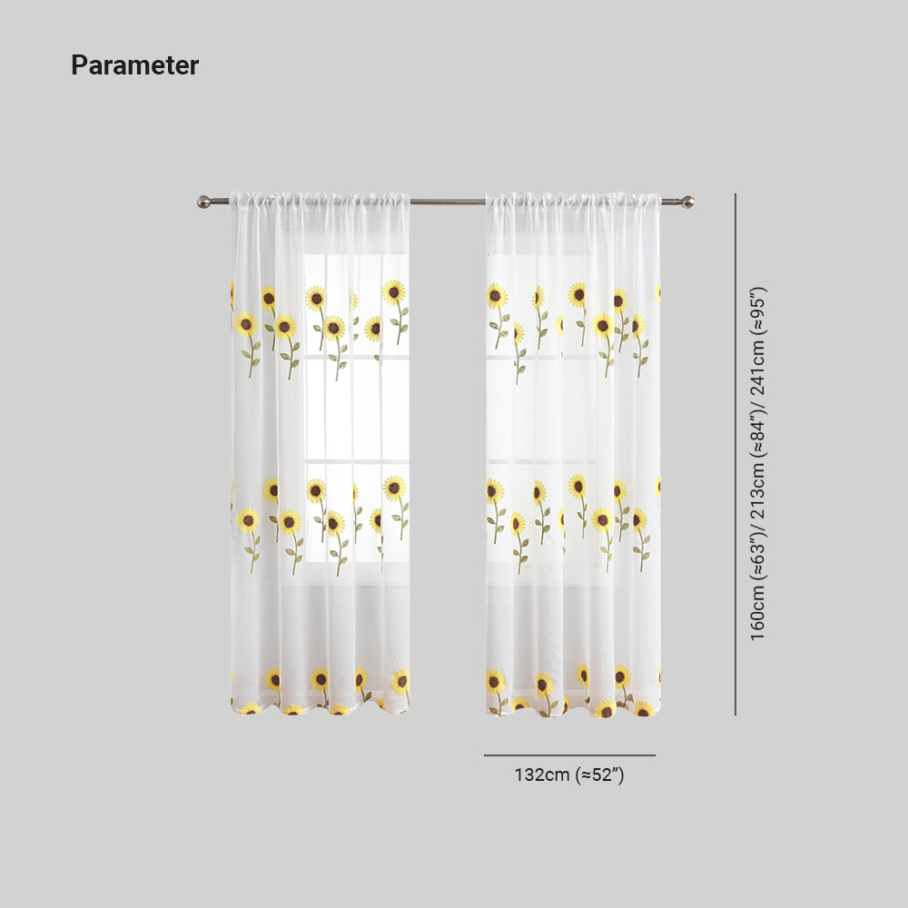 NatureGlow Curtains - Rustieke Zonnebloemen Gordijnen voor Thuis