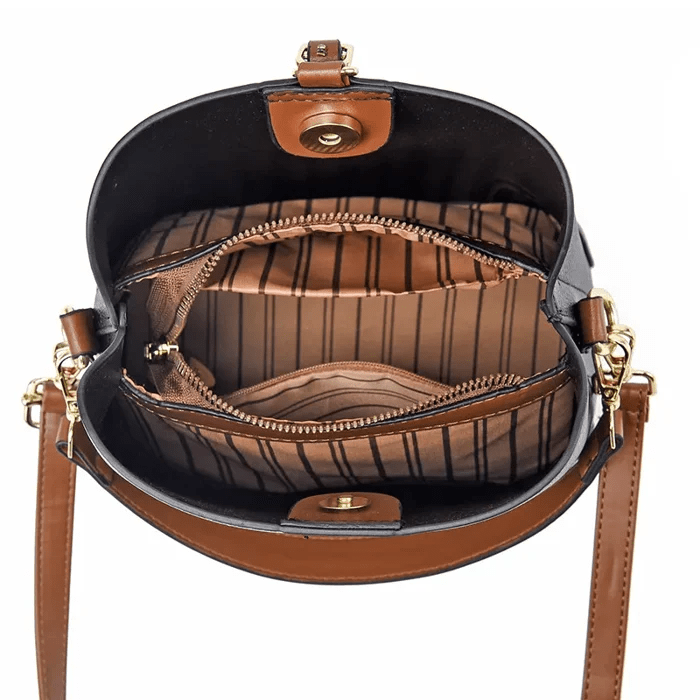 LuxeCarry - Elegante Leren Schoudertas met Veel Ruimte