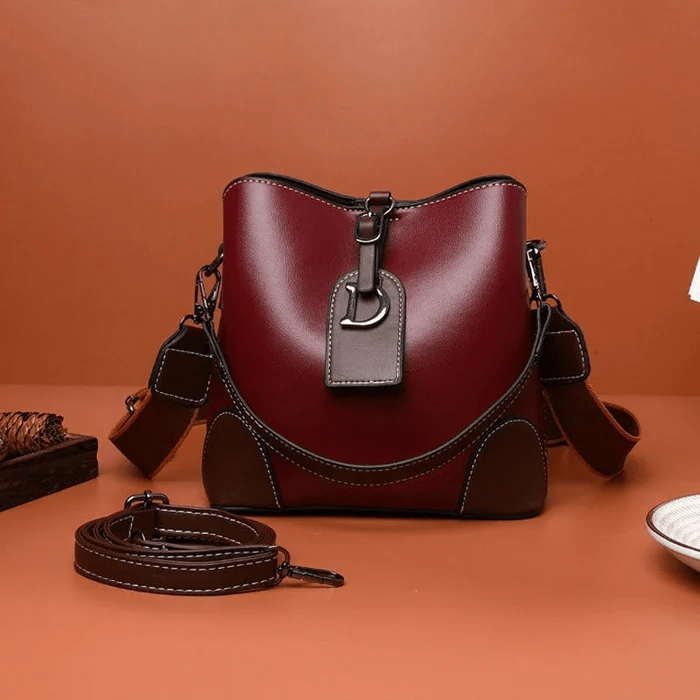 LuxeCarry - Elegante Leren Schoudertas met Veel Ruimte