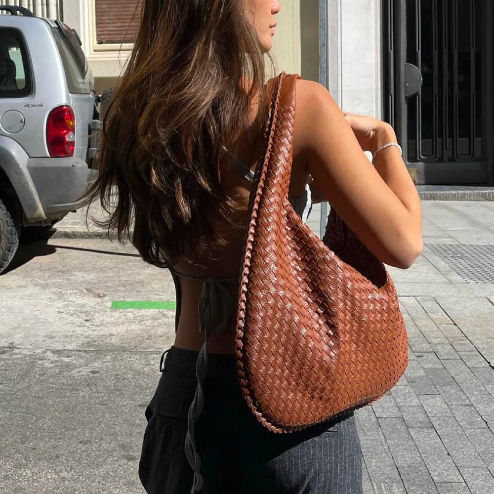 WeaveLux Bag - Elegante Dames Schoudertas met Ruimte