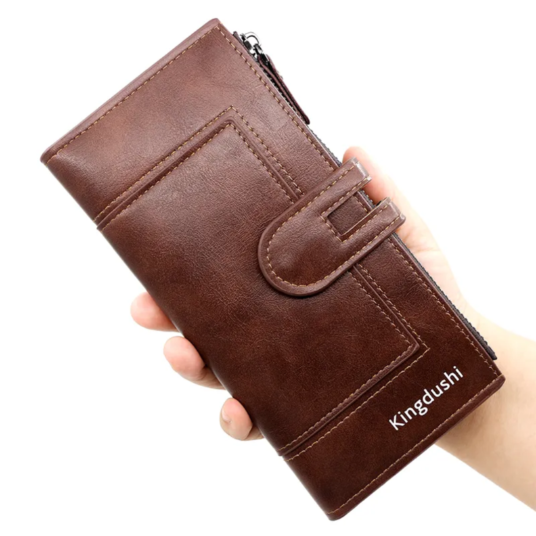 ElegantLeather – Lange Leren Portemonnee voor Dames