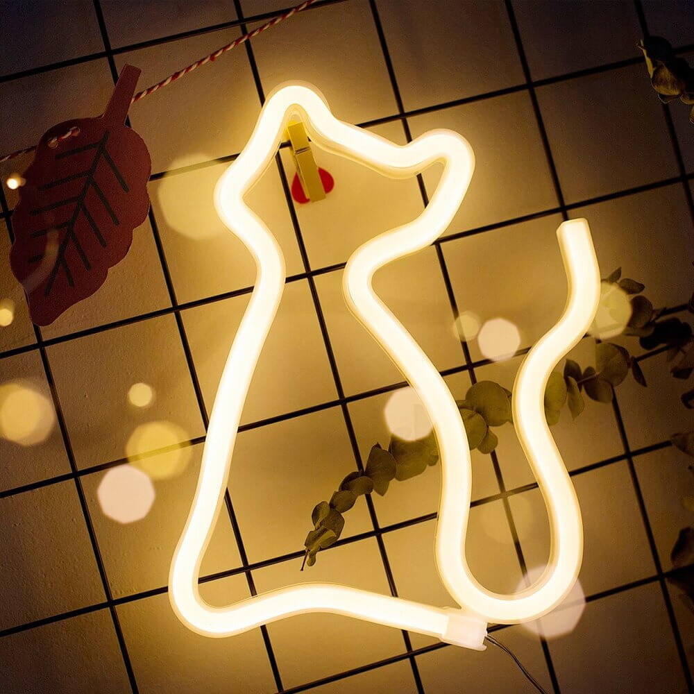 Trendy Kitty Neon Lamp - Betoverende Verlichting voor Elke Kamer